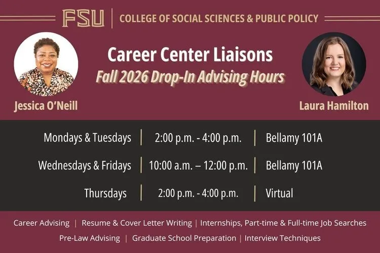 COSSPP Career Center Liaisons Fall 2026 Drop-In Advising Hours